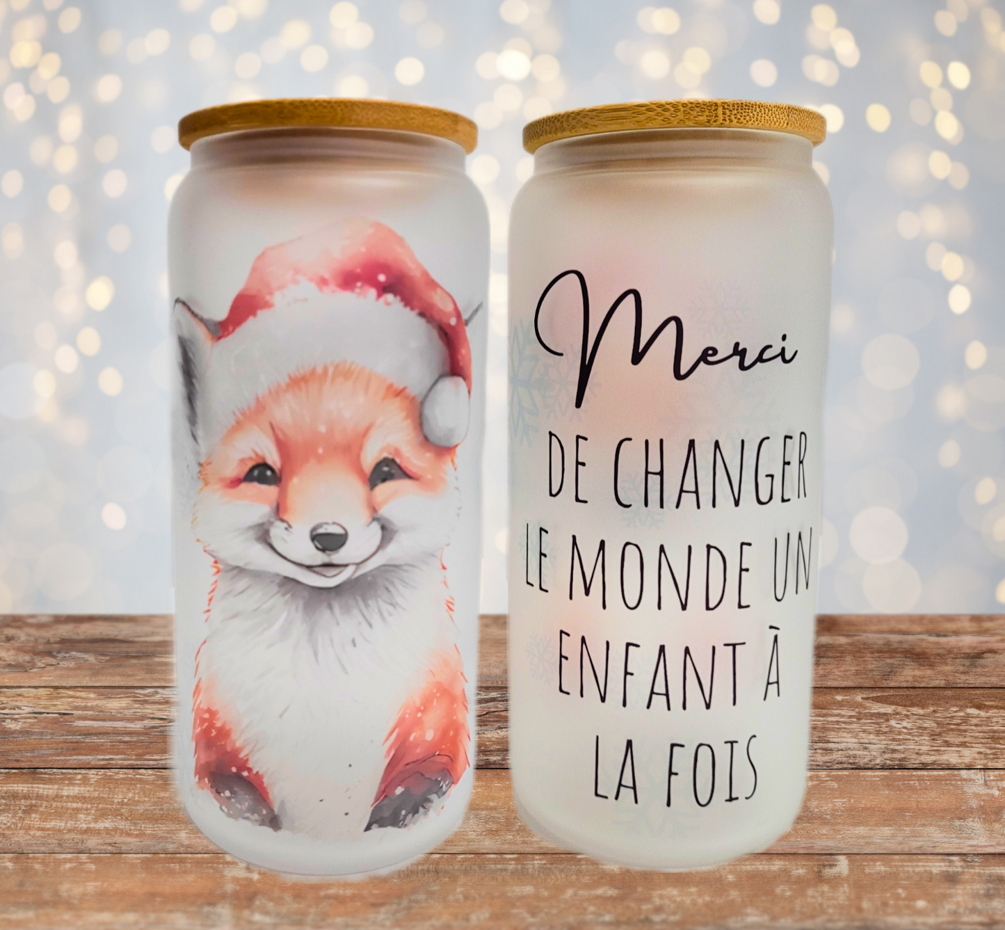 Verre renard merci