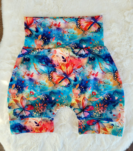 Shorts papillons bleu