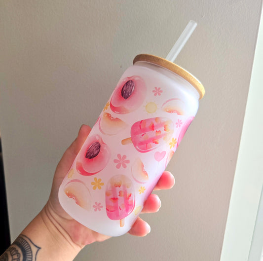 Verre givré pêches